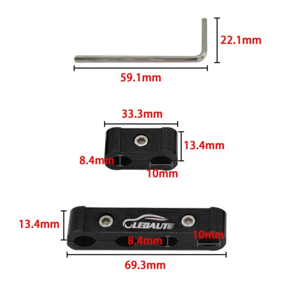 8-Cylinder Spark Plug Boot Heat Shield Kit - 8 Fiberglass Sleeves & 12 Aluminum Wire Separators for 8-10mm Wires (High-Temp Engine Protection) - Image 9