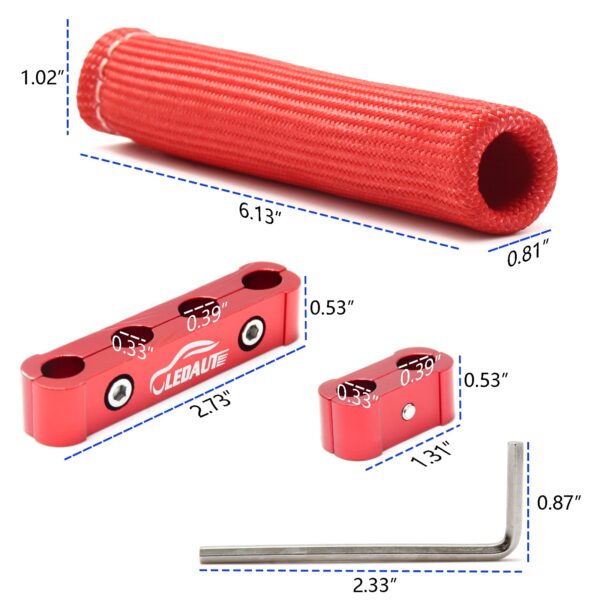 8-Cylinder Spark Plug Boot Heat Shield Kit - 8 Fiberglass Sleeves & 12 Aluminum Wire Separators for 8-10mm Wires (High-Temp Engine Protection) - Image 5