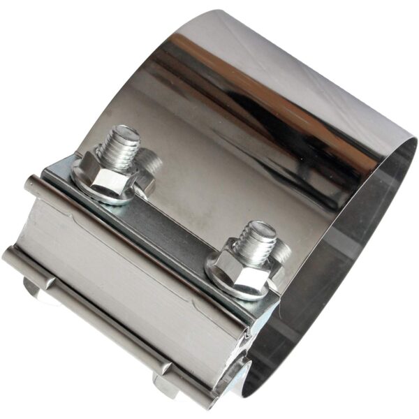 Stainless Steel Exhaust Band Clamps - Heavy Duty Lap Joint Clamp for 4" OD to 4" ID Pipe Connections - Image 2