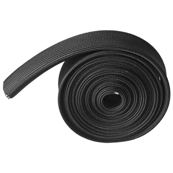 600°F Black Fiberglass Heat Shield Sleeve - Expandable Wrap for Fuel Lines, Spark Plug Wires & Brake Cables (1100°F Intermittent Protection) - Image 2