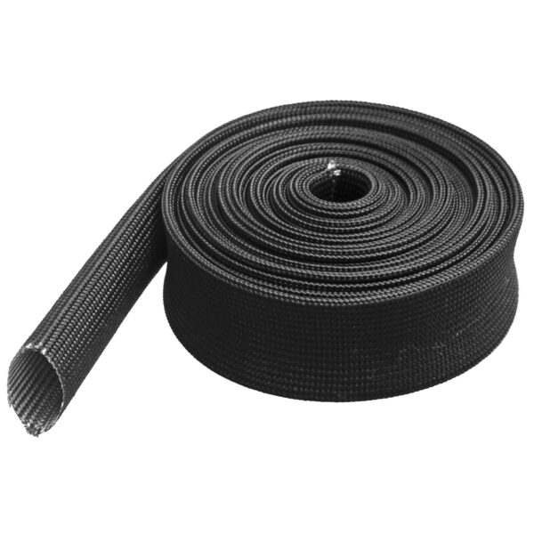 600°F Black Fiberglass Heat Shield Sleeve - Expandable Wrap for Fuel Lines, Spark Plug Wires & Brake Cables (1100°F Intermittent Protection) - Image 6
