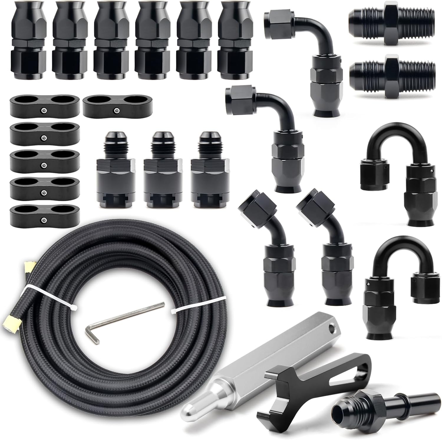 PTFE Braided Fuel Line Kit