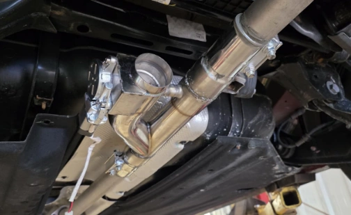 Installed Y-Pipe Kit
