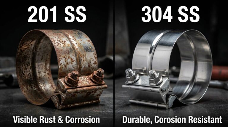 201 stainless steel vs 304 stainless steel clamp corrosion comparison
