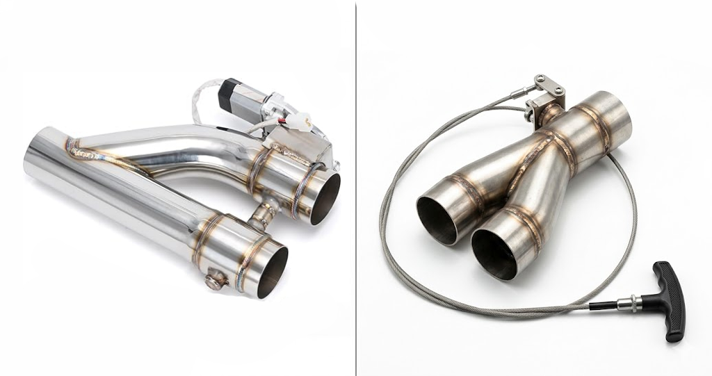 Electric vs Manual Exhaust Cutout Comparison - LEDAUT