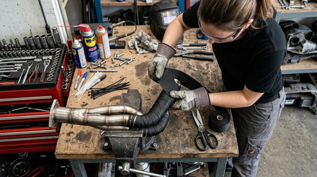 How to Install Exhaust Wrap (Step-by-Step Guide with 50% Overlap Technique)