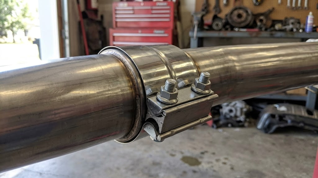Stainless steel replacement exhaust clamp hardware
