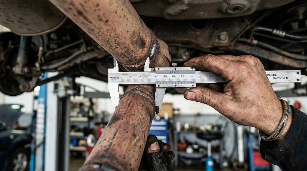 how to measure exhaust pipe diameter