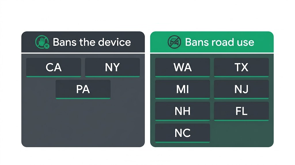 Infographic grouping 12 states by how their cutout statutes are worded
