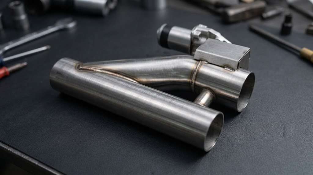 Stainless steel exhaust cutout valve with a manual cable lever