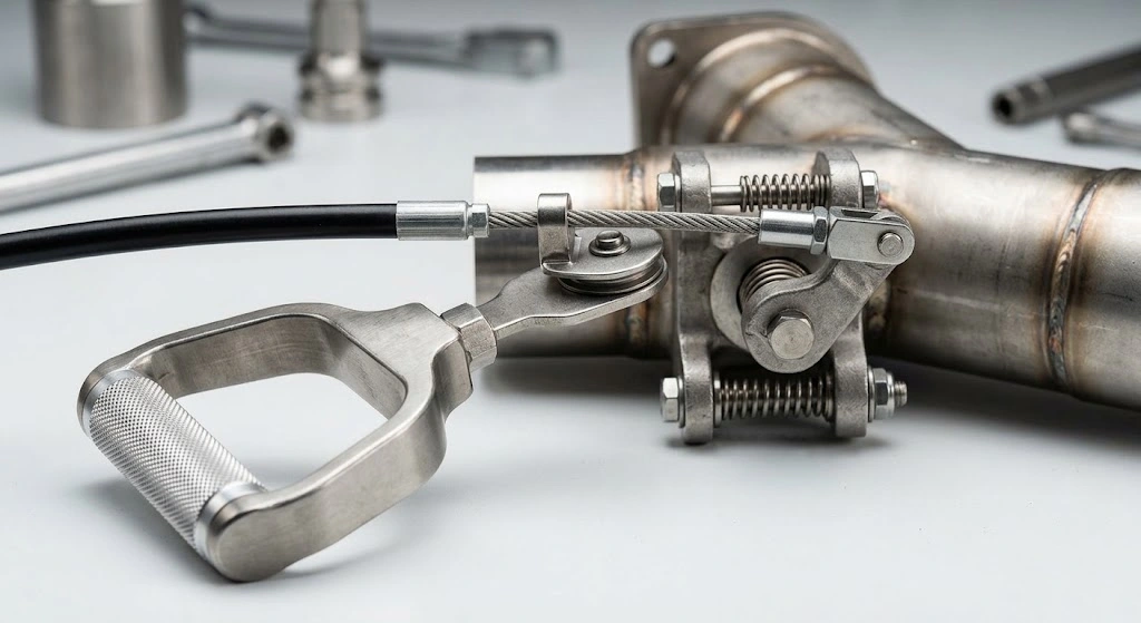 Manual exhaust cutout cable handle